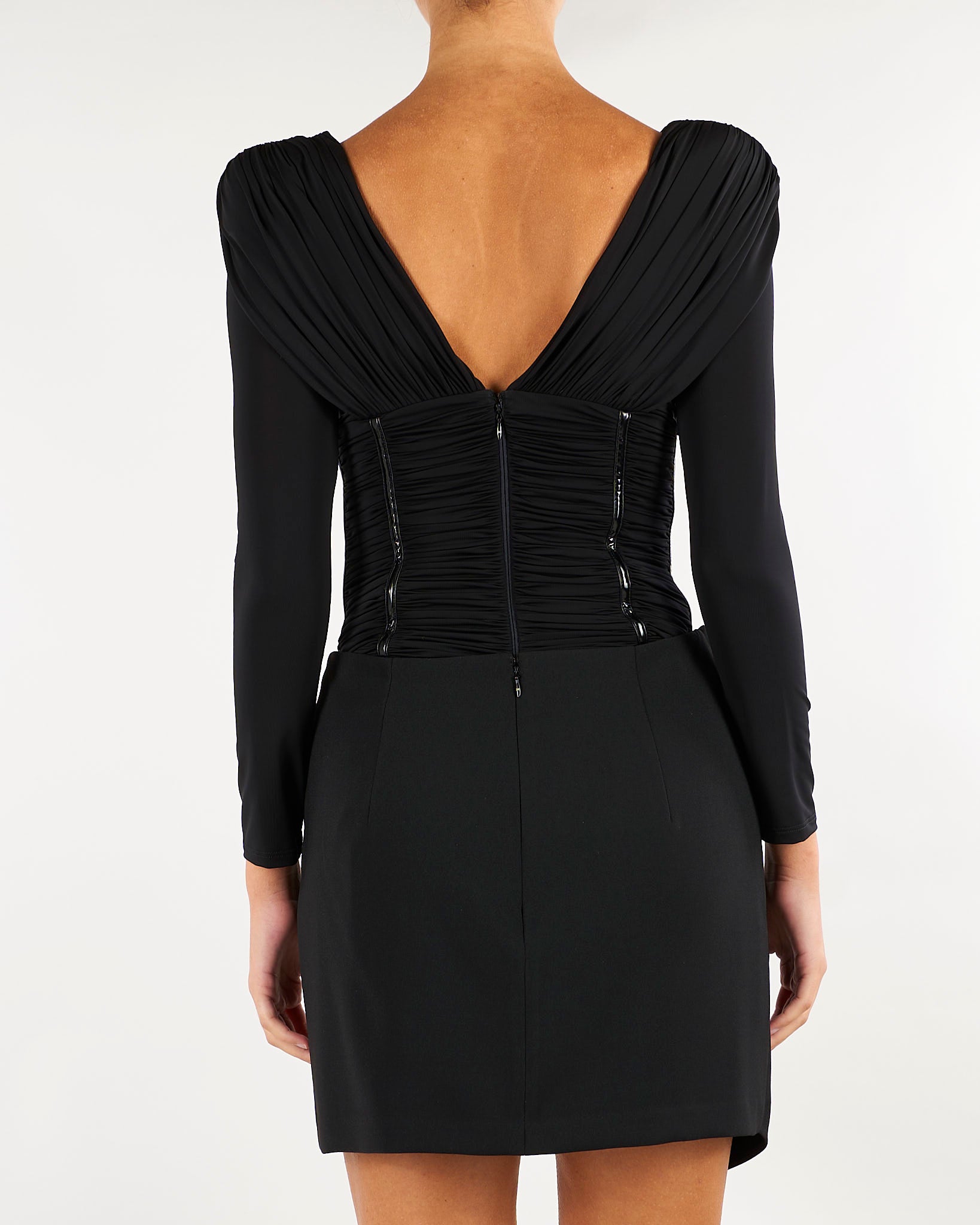 Body Nero in jersey crêpe leggero BO04367E2 110 ELISABETTA FRANCHI 