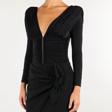 Body Nero in jersey crêpe leggero BO04367E2 110 ELISABETTA FRANCHI 