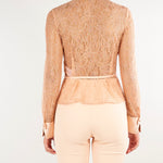 Camicia Pelle in pizzo floreale CA17966E2 FK4 ELISABETTA FRANCHI 
