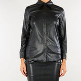 Camicia Nero con logo gioiello CA19566E2 110 ELISABETTA FRANCHI 