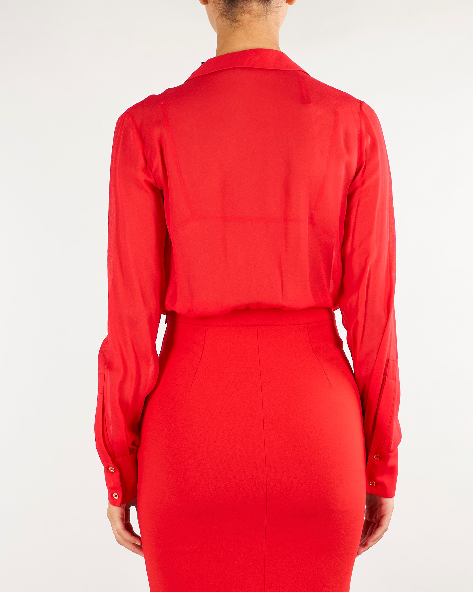Body Red Passion in georgette con catena gioiello CB00966E2 CG5 ELISABETTA FRANCHI 
