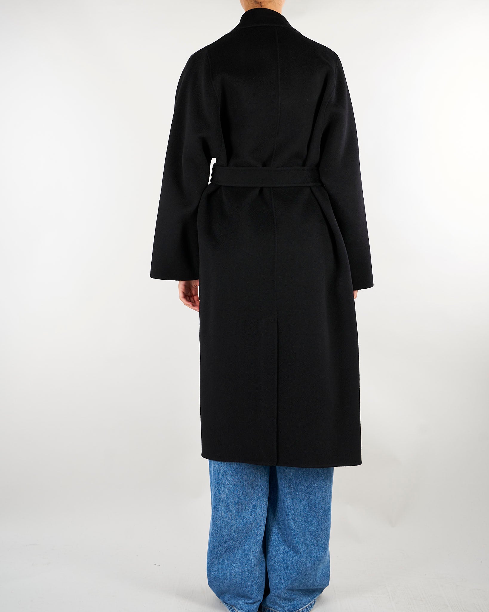 Cappotto Nero in panno double di lana CP01D66E2 110 ELISABETTA FRANCHI 