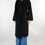 Cappotto Nero in panno double di lana CP01D66E2 110 ELISABETTA FRANCHI 