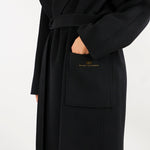 Cappotto Nero in panno double di lana CP01D66E2 110 ELISABETTA FRANCHI 