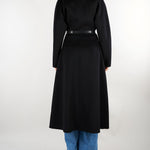 Cappotto Nero in panno double con cintura CP03D67E2 110 ELISABETTA FRANCHI 