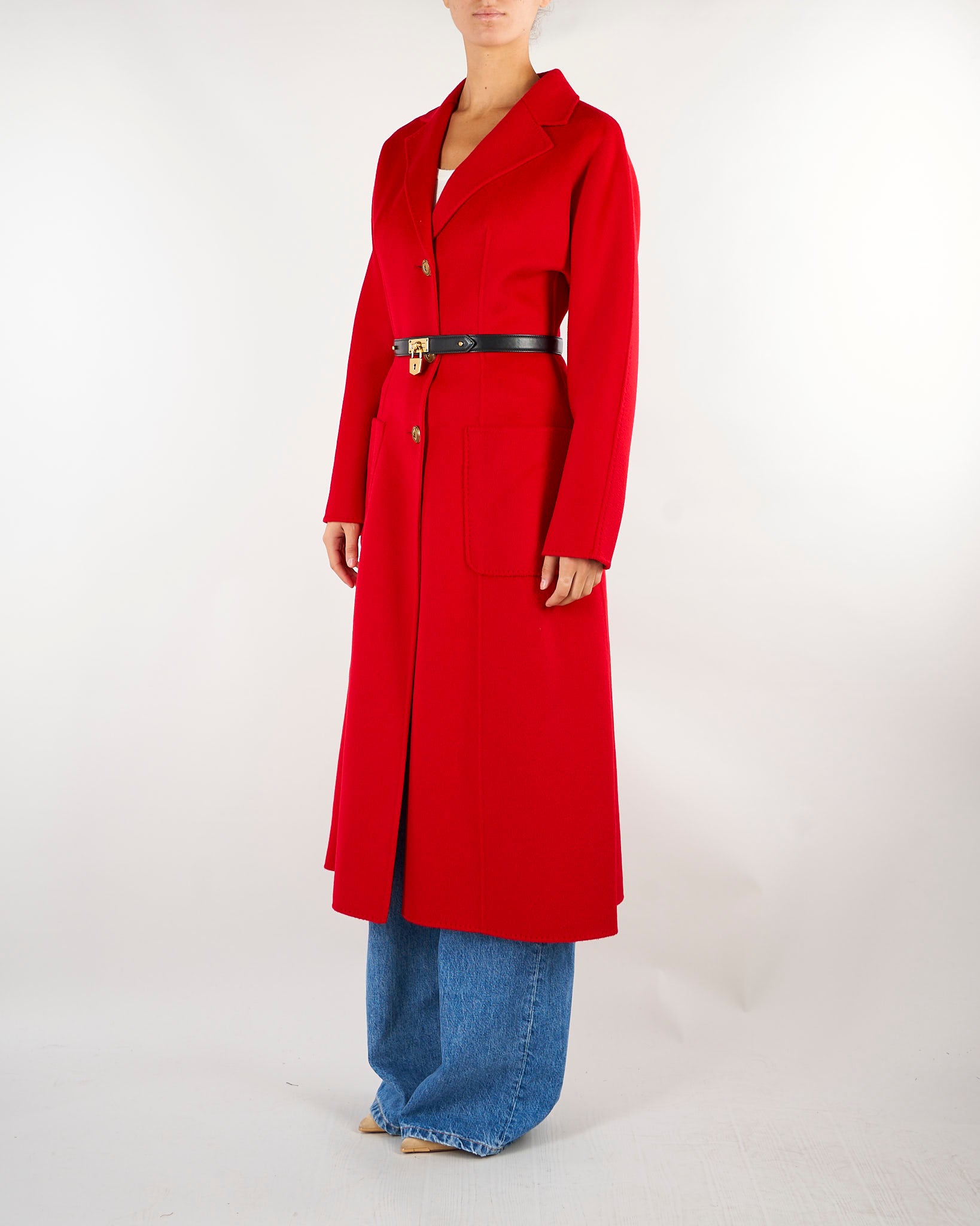 Cappotto Red Passion in panno double con cintura CP03D67E2 CG5 ELISABETTA FRANCHI 
