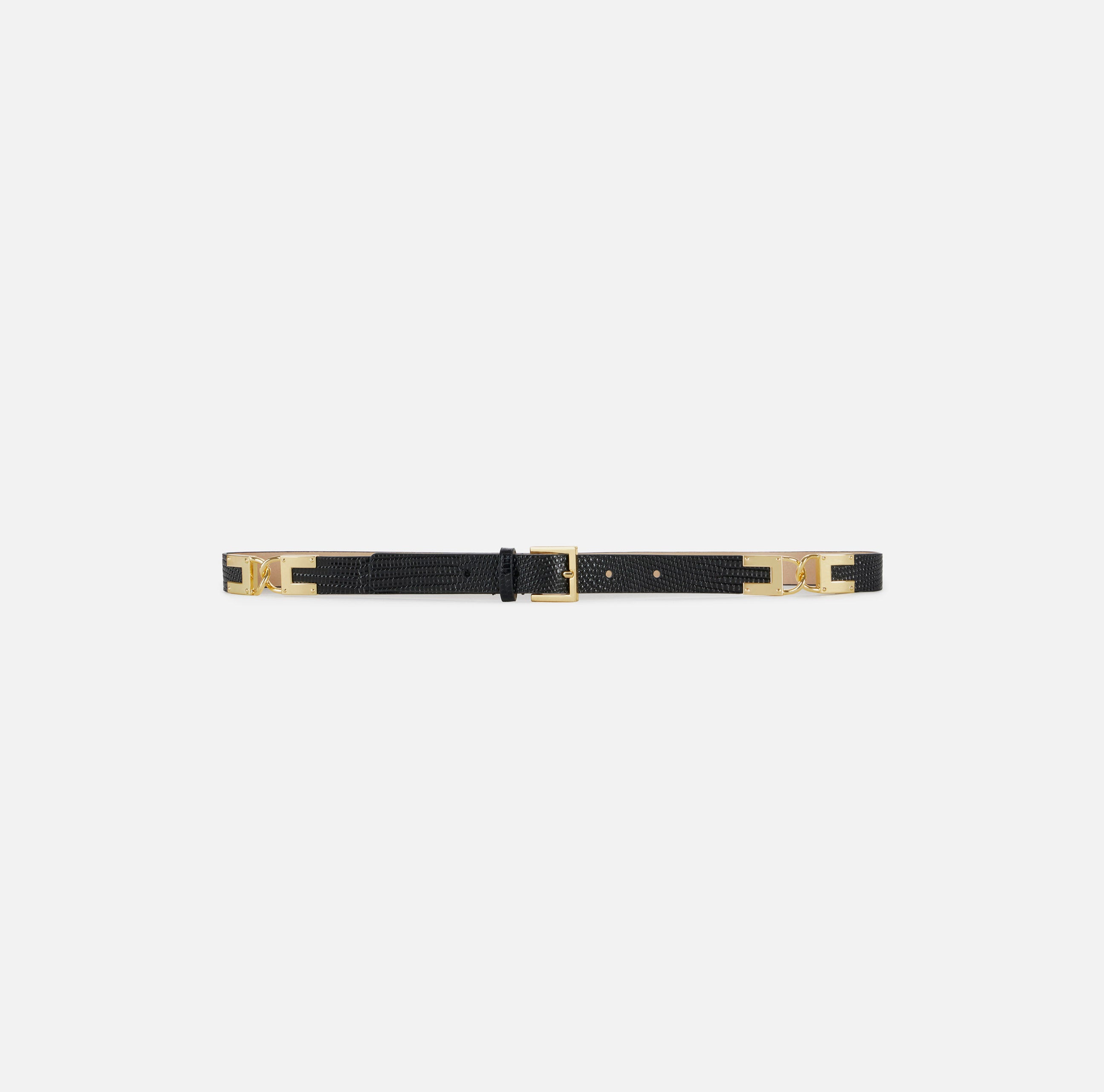 Cintura Nero in pelle con stampa lucertola CT54S66E2 110 ELISABETTA FRANCHI 