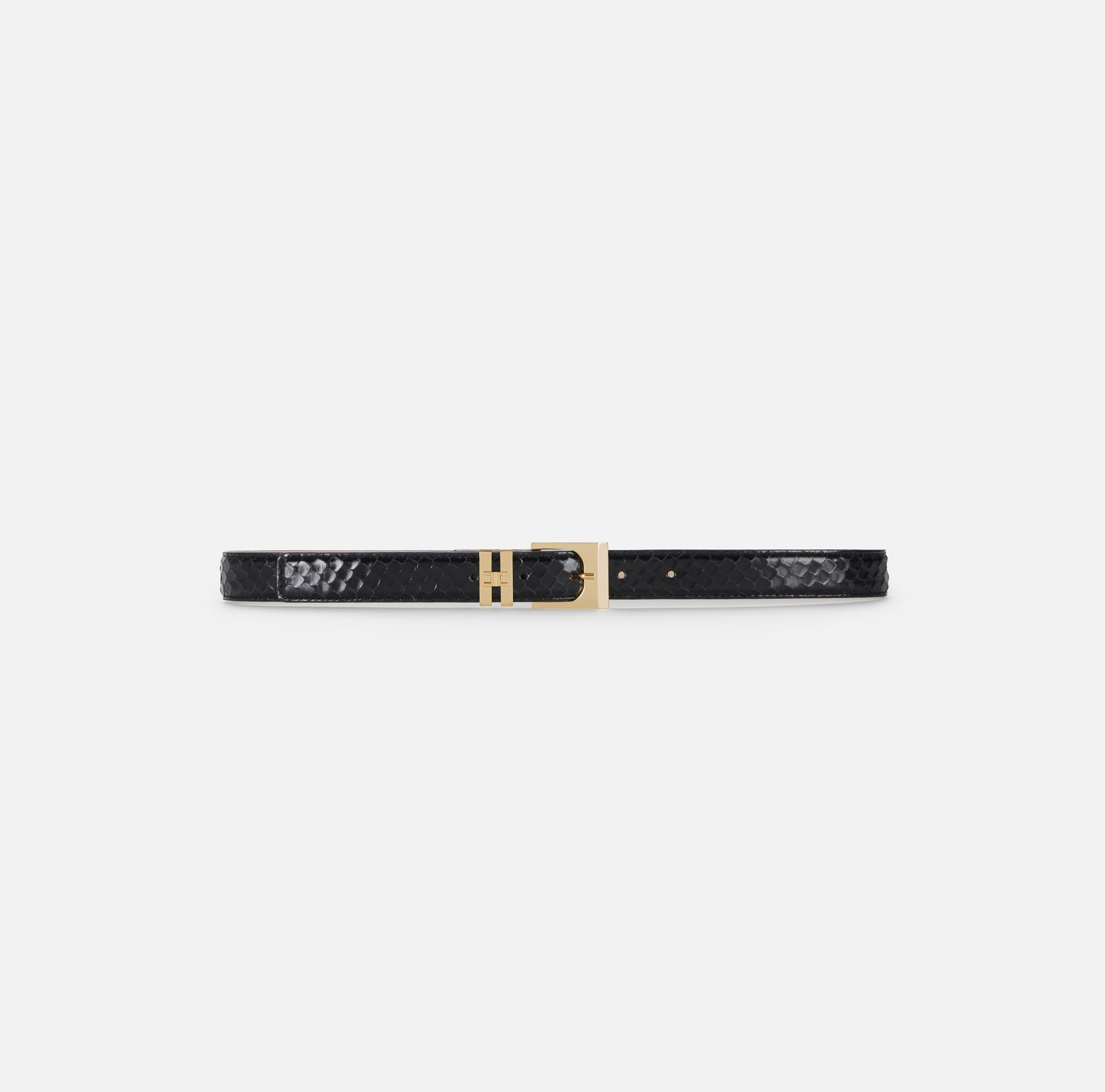 Cintura Nero in pelle con trama a squame CT63S67E2 110 ELISABETTA FRANCHI 