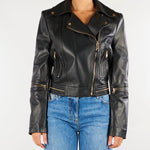 Giacca biker Nero in pelle GD01Z66E2 110 ELISABETTA FRANCHI 