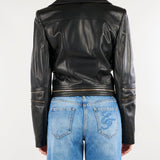 Giacca biker Nero in pelle GD01Z66E2 110 ELISABETTA FRANCHI 
