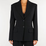 Giacca Nero in crêpe leggero con lacci GI27366E2 110 ELISABETTA FRANCHI 