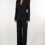 Giacca Nero in crêpe leggero con lacci GI27366E2 110 ELISABETTA FRANCHI 