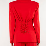 Giacca Red Passion in crêpe leggero con lacci GI27366E2 CG5 ELISABETTA FRANCHI 