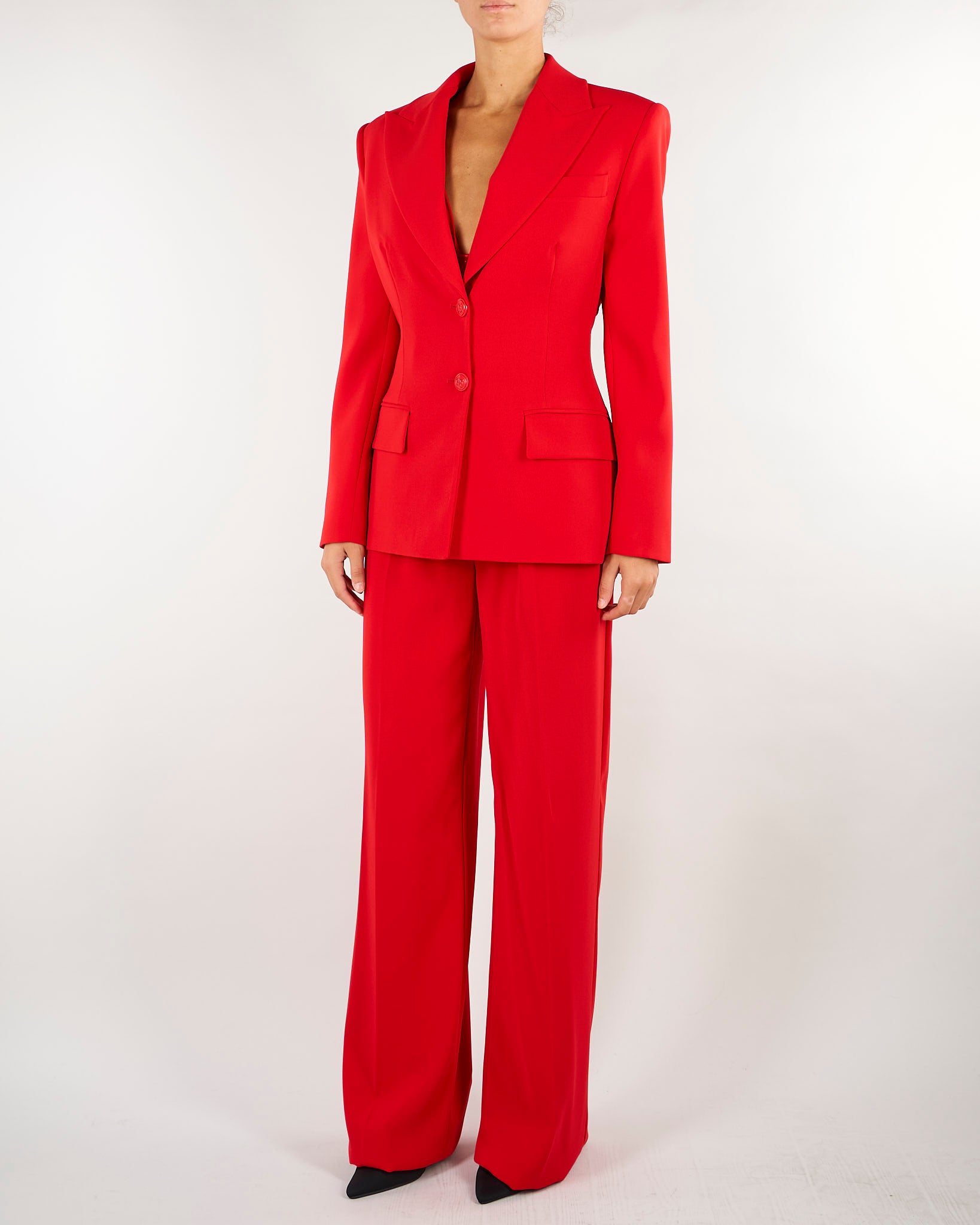 Giacca Red Passion in crêpe leggero con lacci GI27366E2 CG5 ELISABETTA FRANCHI 