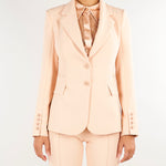 Giacca Nude in doppio crêpe stretch GI27466E2 EA1 ELISABETTA FRANCHI 