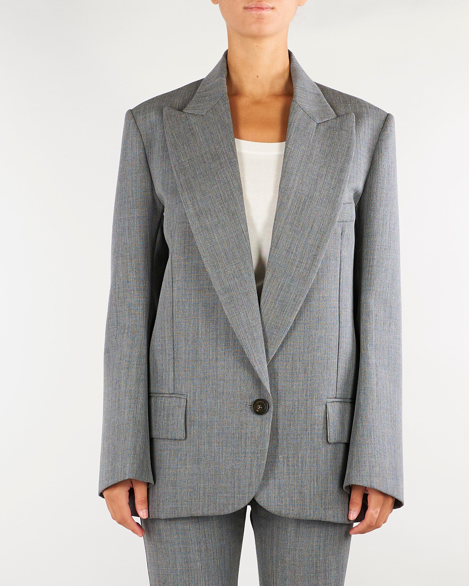 Giacca Grigio Melange in lana GI28167E2 431 ELISABETTA FRANCHI 