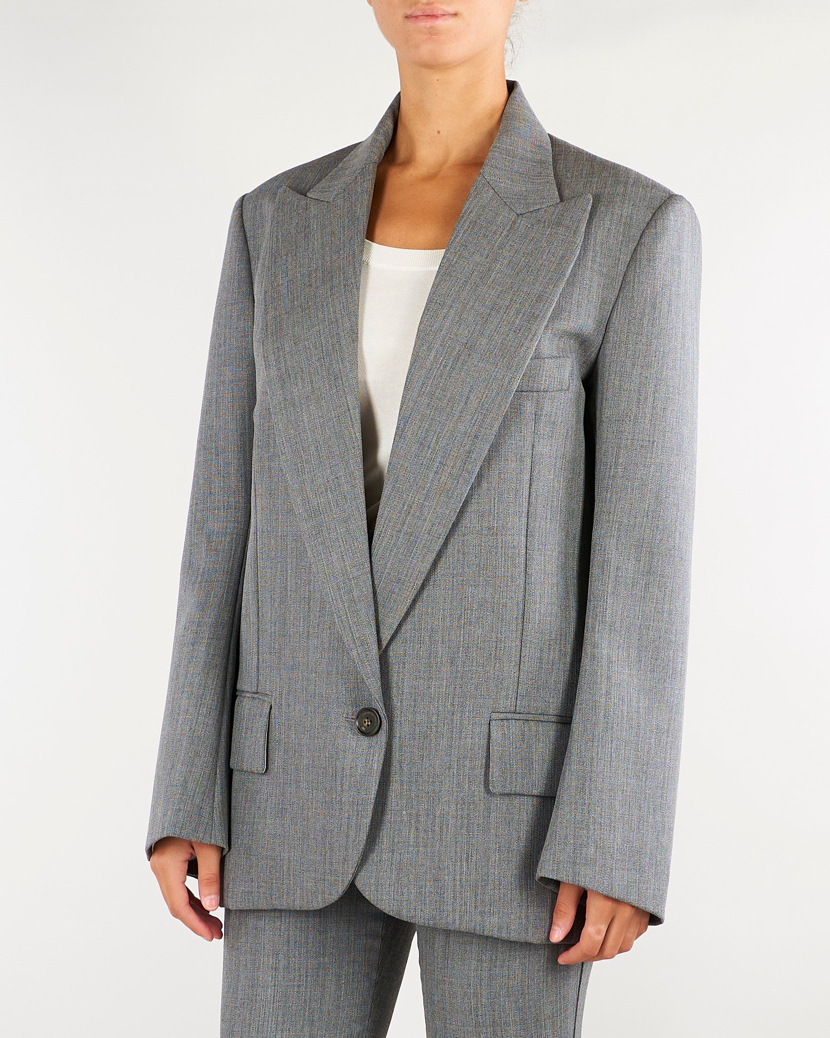 Giacca Grigio Melange in lana GI28167E2 431 ELISABETTA FRANCHI 