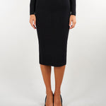 Gonna Nero in maglia a trama snake GK10S67E2 110 ELISABETTA FRANCHI 