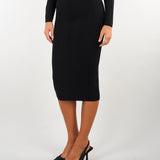 Gonna Nero in maglia a trama snake GK10S67E2 110 ELISABETTA FRANCHI 