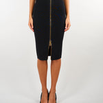 Gonna Nero in maglia con zip GK28B66E2 110 ELISABETTA FRANCHI 