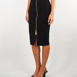 Gonna Nero in maglia con zip GK28B66E2 110 ELISABETTA FRANCHI 
