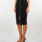 Gonna Nero in maglia con zip GK28B66E2 110 ELISABETTA FRANCHI 