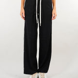 Pantaloni Nero-Burro in maglia con logo<BR/> KP75S66E2 685 ELISABETTA FRANCHI 
