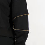 Felpa Nero con logo e dettaglio zip MD05P66E2 110 ELISABETTA FRANCHI 