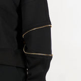 Felpa Nero con logo e dettaglio zip MD05P66E2 110 ELISABETTA FRANCHI 