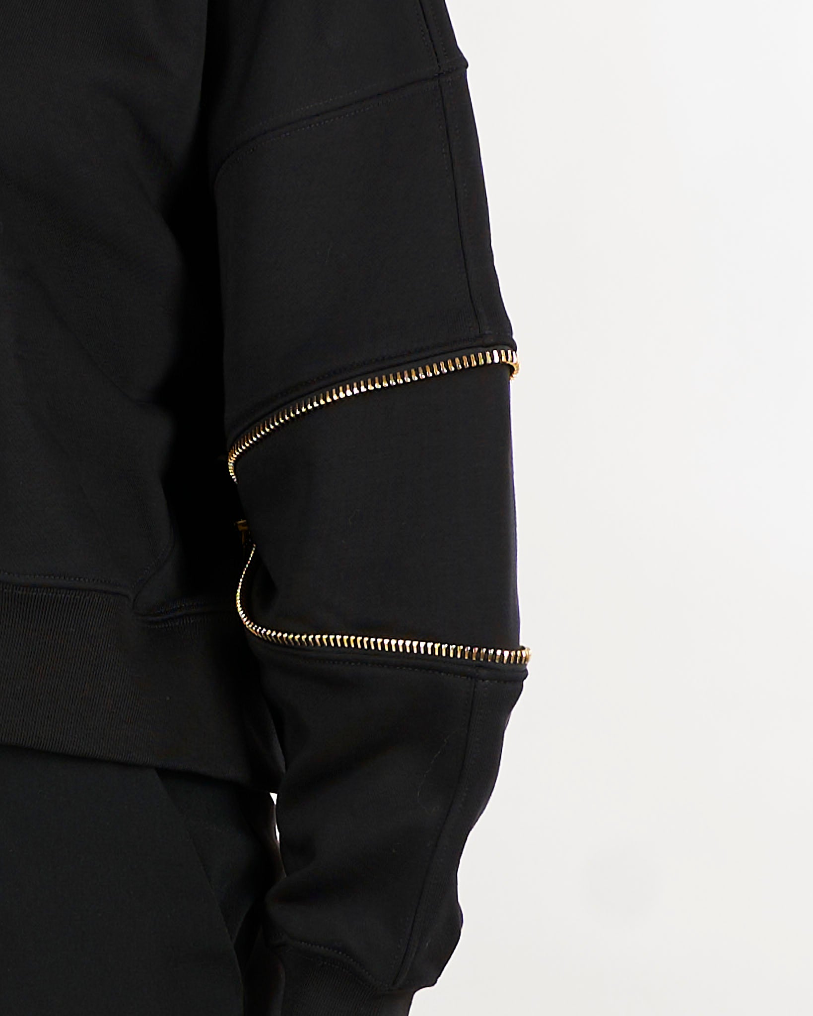Felpa Nero con logo e dettaglio zip MD05P66E2 110 ELISABETTA FRANCHI 