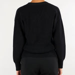 Cardigan Nero in maglia con bottoni gioiello MK01S66E2 110 ELISABETTA FRANCHI 