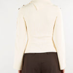 Pullover Burro in maglia con bottoni gioiello MK03S66E2 193 ELISABETTA FRANCHI 
