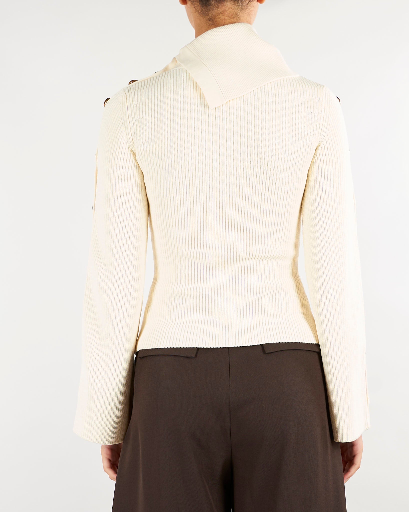Pullover Burro in maglia con bottoni gioiello MK03S66E2 193 ELISABETTA FRANCHI 