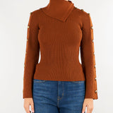 Pullover Sigaro in maglia con bottoni gioiello MK03S66E2 FK3 ELISABETTA FRANCHI 