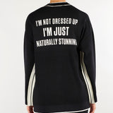 Cardigan Nero-Burro con profili a contrasto e stampa lettering MK13S66E2 685 ELISABETTA FRANCHI 