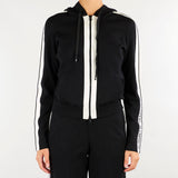 Felpa in maglia Nero-Burro bicolore con logo MK15S66E2 685 ELISABETTA FRANCHI 