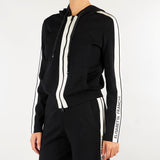Felpa in maglia Nero-Burro bicolore con logo MK15S66E2 685 ELISABETTA FRANCHI 