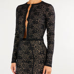 Cardigan Nero-Pelle in pizzo MK29Q66E2 FR9 ELISABETTA FRANCHI 
