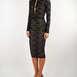 Cardigan Nero-Pelle in pizzo MK29Q66E2 FR9 ELISABETTA FRANCHI 