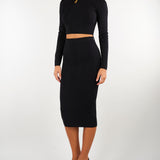 Top Nero in maglia a trama snake MK32S67E2 110 ELISABETTA FRANCHI 