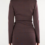 Cardigan Dark Chocolate in maglia con zip MK68B66E2 EV9 ELISABETTA FRANCHI 