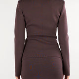 Cardigan Dark Chocolate in maglia con zip MK68B66E2 EV9 ELISABETTA FRANCHI 