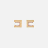 Orecchini logo Oro Giallo con strass OR23A66E2 U95 ELISABETTA FRANCHI 