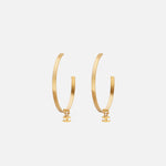 Orecchini curvi Oro Giallo con logo OR52K66E2 U95 ELISABETTA FRANCHI 