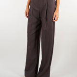 Pantaloni Dark Chocolate in fresco lana gessato PA17666E2 FO8 ELISABETTA FRANCHI 