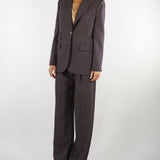 Pantaloni Dark Chocolate in fresco lana gessato PA17666E2 FO8 ELISABETTA FRANCHI 