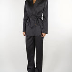 Pantaloni Nero in raso stretch PA18266E2 110 ELISABETTA FRANCHI 