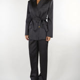 Pantaloni Nero in raso stretch PA18266E2 110 ELISABETTA FRANCHI 