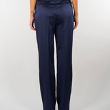 Pantaloni Blu Notte in raso stretch PA18266E2 H88 ELISABETTA FRANCHI 