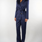 Pantaloni Blu Notte in raso stretch PA18266E2 H88 ELISABETTA FRANCHI 